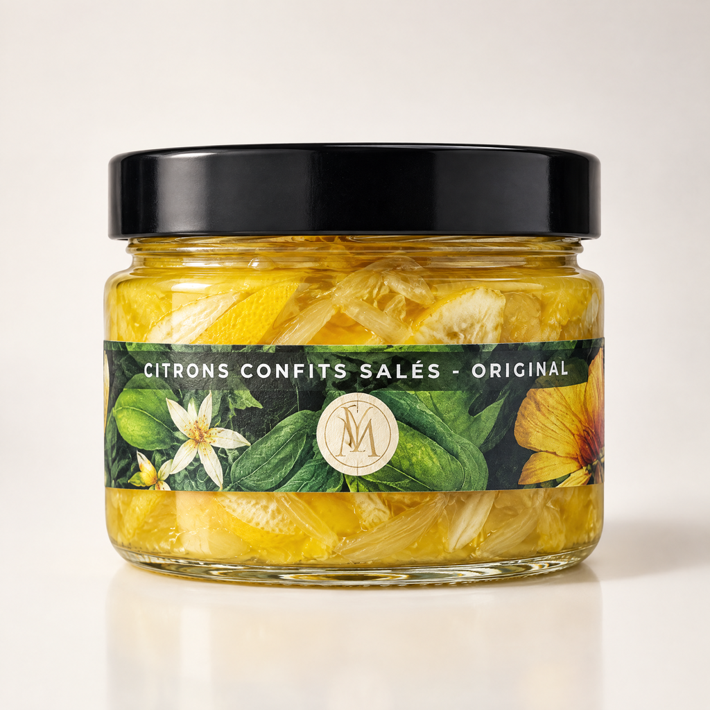 Pot en verre de citrons confits salés Original, vu de face